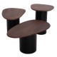 ΤΡΑΠΕΖΙA ΣΑΛΟΝΙΟΥ 3ΤΜΧ PEBBLES HM18004 MANGO TOP-ΜΕΤΑΛΛΙΚΕΣ ΜΑΥΡΕΣ ΒΑΣΕΙΣ