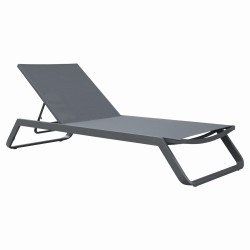 ΞΑΠΛΩΣΤΡΑ ΑΛΟΥΜΙΝΙΟΥ MARIMAR HM6562.01 ΣΚΕΛΕΤΟΣ & TEXTILENE ΓΚΡΙ 218x67x31Υεκ