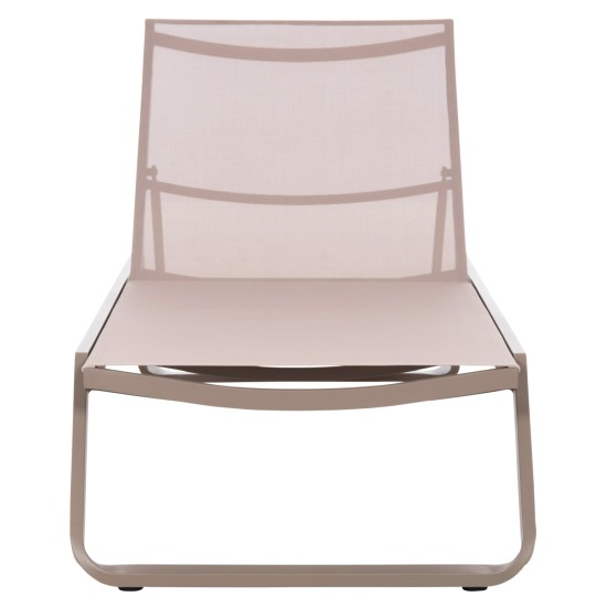ΞΑΠΛΩΣΤΡΑ ΑΛΟΥΜΙΝΙΟΥ MARIMAR HM6562.03 ΣΚΕΛΕΤΟΣ TAUPE & TEXTILENE ΜΠΕΖ 220x67.5x31.5Υεκ