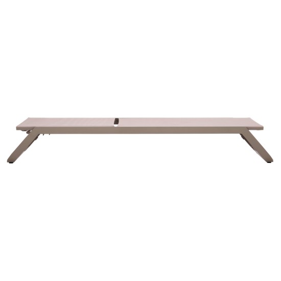 ΞΑΠΛΩΣΤΡΑ ΑΛΟΥΜΙΝΙΟΥ MARIMAR HM6562.03 ΣΚΕΛΕΤΟΣ TAUPE & TEXTILENE ΜΠΕΖ 220x67.5x31.5Υεκ