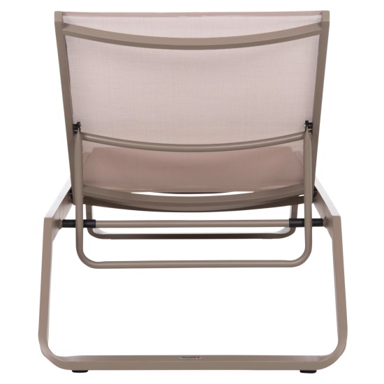ΞΑΠΛΩΣΤΡΑ ΑΛΟΥΜΙΝΙΟΥ MARIMAR HM6562.03 ΣΚΕΛΕΤΟΣ TAUPE & TEXTILENE ΜΠΕΖ 220x67.5x31.5Υεκ