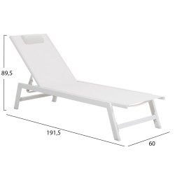 ΞΑΠΛΩΣΤΡΑ ΑΛΟΥΜΙΝΙΟΥ ΜΕ ΜΑΞΙΛΑΡΙ RABIA HM5982.04 ΣΕ ΣΑΜΠΑΝΙ 191,5x60x31Υεκ.