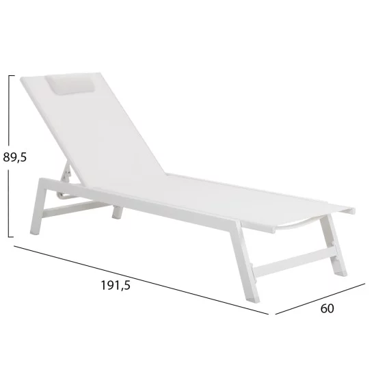 ΞΑΠΛΩΣΤΡΑ ΑΛΟΥΜΙΝΙΟΥ ΜΕ ΜΑΞΙΛΑΡΙ RABIA HM5982.05 HEAT TRANSFER & ΛΕΥΚΟ 191,5x60x31Υ