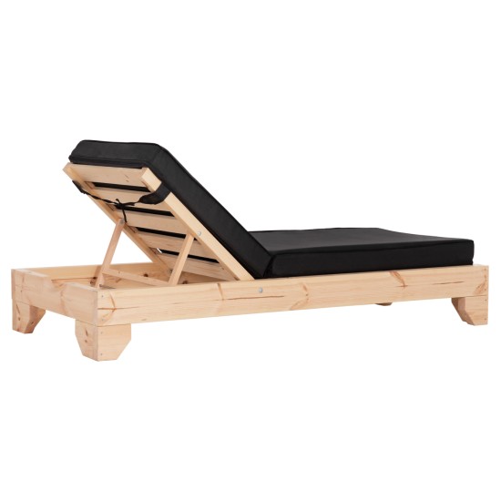 ΞΑΠΛΩΣΤΡΑ ΜΕ ΜΑΞΙΛΑΡΙ ΚΟΡΙΝΟΣ HM10777.05T ΞΥΛΟ ΠΕΥΚΟΥ--TEXTILENE ΜΑΥΡΟ 79x204x80Υεκ