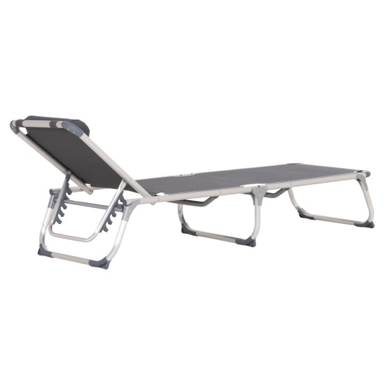 ΞΑΠΛΩΣΤΡΑ ΠΑΡΑΛΙΑΣ ΑΛΟΥΜΙΝΙΟΥ ΒΑΡ.ΤΥΠΟΥ ALMIRA HM5054.10 ΓΚΡΙ TEXTILENE 187x59x78Υεκ