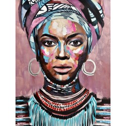AFRICAN WOMAN ΠΙΝΑΚΑΣ 90x3.5x120Ycm OIL PAINTING