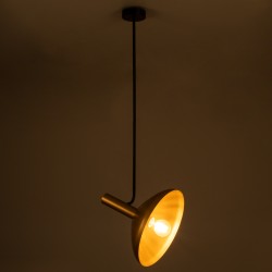 KATIE 00538 Μοντέρνο Φωτιστικό Οροφής με Ντουί 1 x E27 AC 220-240V IP20 - Μαύρο & Χρυσό - Μ30 x Π30 x Υ120cm