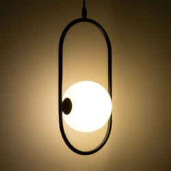 HAMBURG 00589 Μοντέρνο Κρεμαστό Φωτιστικό Οροφής με Ντουί 1 x G9 AC 220-240V IP20 - Μαύρο & Λευκό - Μ20 x Π15 x Υ40cm