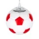 FOOTBALL 00642 Παιδικό Κρεμαστό Φωτιστικό Οροφής με Ντουί 1 x E27 AC 220-240V IP20 - Λευκό & Κόκκινο - Μ15 x Π15 x Y18cm