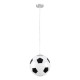 FOOTBALL 00647 Παιδικό Κρεμαστό Φωτιστικό Οροφής με Ντουί 1 x E27 AC 220-240V IP20 - Λευκό & Μαύρο - Μ25 x Π25 x Υ25cm