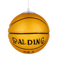 SPALDING NBA 00649 Μοντέρνο Κρεμαστό Παιδικό Φωτιστικό Οροφής Μονόφωτο 1 x E27 Πορτοκαλί Γυάλινο Φ25 x Υ25cm