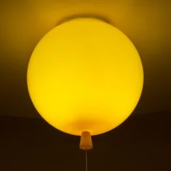 BALLOON 00651 Παιδικό Φωτιστικό Οροφής με Ντουί 1 x E27 AC 220-240V IP20 - Κίτρινο - Μ30 x Π30 x Υ33cm