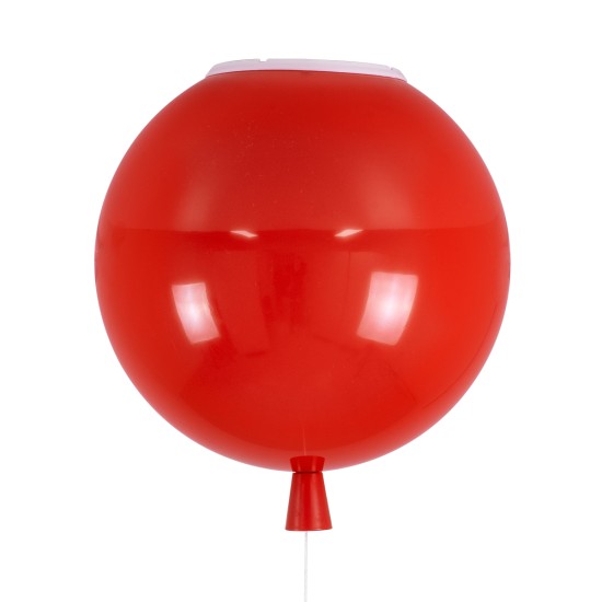 BALLOON 00652 Παιδικό Φωτιστικό Οροφής Μπάλα Μονόφωτο 1 x E27 IP20 Κόκκινο Πλαστικό με Ασημί Μέταλλο - Μ30 x Π30 x Υ33cm BALLOON 00652 Παιδικό Φωτιστικό Οροφής Μπάλα Μονόφωτο 1 x E27 IP20 Κόκκινο Πλαστικό με Ασημί Μέταλλο - Μ30 x Π30 x Υ33cm