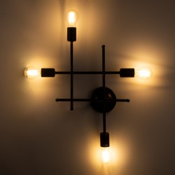 PIPING 00663 Vintage Φωτιστικό Τοίχου - Απλίκα με Ντουί 4 x E27 AC 220-240V IP20 - Μπρούτζινο - Μ40 x Π9 x Υ52cm