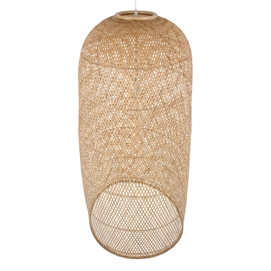 CALERO 00670 Boho Κρεμαστό Φωτιστικό Καμπάνα Μονόφωτο 1 x E27 IP20 Μπεζ Ξύλο - Μ60 x Π60 x Y120cm CALERO 00670 Boho Κρεμαστό Φωτιστικό Καμπάνα Μονόφωτο 1 x E27 IP20 Μπεζ Ξύλο - Μ60 x Π60 x Y120cm