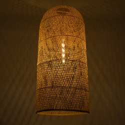 CALERO 00671 Boho Κρεμαστό Φωτιστικό Οροφής με Ντουί 1 x E27 AC 220-240V IP20 - Μπεζ - Μ50 x Π50 x Y110cm