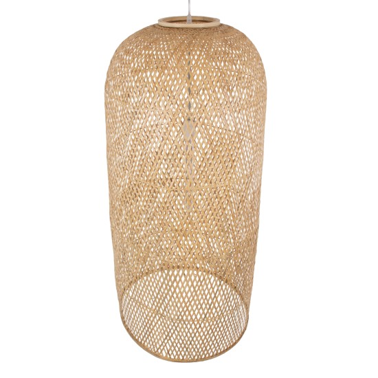 CALERO 00671 Boho Κρεμαστό Φωτιστικό Καμπάνα Μονόφωτο 1 x E27 IP20 Μπεζ Ξύλο - Μ50 x Π50 x Y110cm CALERO 00671 Boho Κρεμαστό Φωτιστικό Καμπάνα Μονόφωτο 1 x E27 IP20 Μπεζ Ξύλο - Μ50 x Π50 x Y110cm