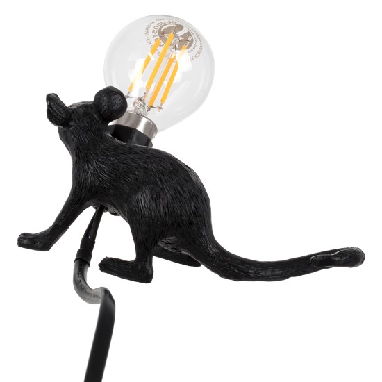 MOUSE 00675 Vintage Επιτραπέζιο Φωτιστικό Πορτατίφ Μονόφωτο 1 x E12 IP20 Μαύρο Πλαστικό - Μ13 x Π4 x Υ7cm MOUSE 00675 Vintage Επιτραπέζιο Φωτιστικό Πορτατίφ Μονόφωτο 1 x E12 IP20 Μαύρο Πλαστικό - Μ13 x Π4 x Υ7cm