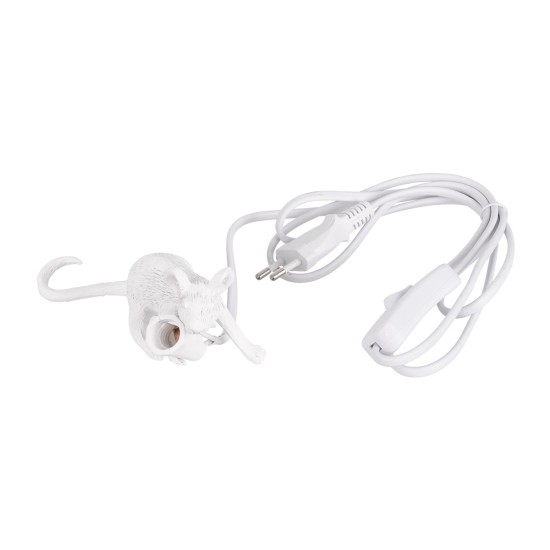 MOUSE 00676 Vintage Επιτραπέζιο Φωτιστικό Πορτατίφ Μονόφωτο 1 x E12 IP20 Λευκό Πλαστικό - Μ13 x Π4 x Υ7cm MOUSE 00676 Vintage Επιτραπέζιο Φωτιστικό Πορτατίφ Μονόφωτο 1 x E12 IP20 Λευκό Πλαστικό - Μ13 x Π4 x Υ7cm