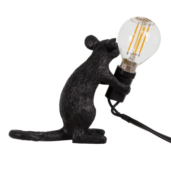 MOUSE 00678 Vintage Επιτραπέζιο Φωτιστικό Πορτατίφ Μονόφωτο 1 x E12 IP20 Μαύρο Πλαστικό - Μ12 x Π4 x Υ10cm MOUSE 00678 Vintage Επιτραπέζιο Φωτιστικό Πορτατίφ Μονόφωτο 1 x E12 IP20 Μαύρο Πλαστικό - Μ12 x Π4 x Υ10cm