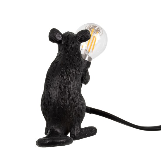 MOUSE 00678 Vintage Επιτραπέζιο Φωτιστικό Πορτατίφ Μονόφωτο 1 x E12 IP20 Μαύρο Πλαστικό - Μ12 x Π4 x Υ10cm MOUSE 00678 Vintage Επιτραπέζιο Φωτιστικό Πορτατίφ Μονόφωτο 1 x E12 IP20 Μαύρο Πλαστικό - Μ12 x Π4 x Υ10cm