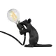 MOUSE 00678 Vintage Επιτραπέζιο Φωτιστικό Πορτατίφ με Ντουί 1 x E12 AC 220-240V IP20 - Μαύρο - Μ12 x Π4 x Υ10cm