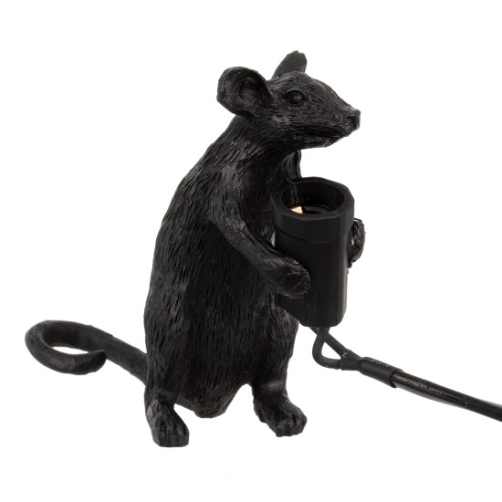 MOUSE 00678 Vintage Επιτραπέζιο Φωτιστικό Πορτατίφ Μονόφωτο 1 x E12 IP20 Μαύρο Πλαστικό - Μ12 x Π4 x Υ10cm MOUSE 00678 Vintage Επιτραπέζιο Φωτιστικό Πορτατίφ Μονόφωτο 1 x E12 IP20 Μαύρο Πλαστικό - Μ12 x Π4 x Υ10cm