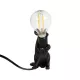 MOUSE 00678 Vintage Επιτραπέζιο Φωτιστικό Πορτατίφ με Ντουί 1 x E12 AC 220-240V IP20 - Μαύρο - Μ12 x Π4 x Υ10cm