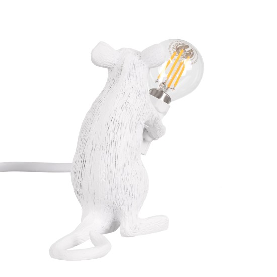 MOUSE 00679 Vintage Επιτραπέζιο Φωτιστικό Πορτατίφ Μονόφωτο 1 x E12 IP20 Λευκό Πλαστικό - Μ12 x Π4 x Υ10cm MOUSE 00679 Vintage Επιτραπέζιο Φωτιστικό Πορτατίφ Μονόφωτο 1 x E12 IP20 Λευκό Πλαστικό - Μ12 x Π4 x Υ10cm