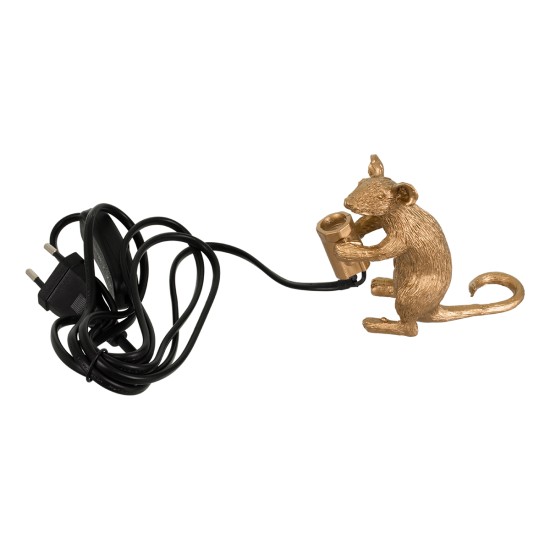MOUSE 00680 Vintage Επιτραπέζιο Φωτιστικό Πορτατίφ Μονόφωτο 1 x E12 IP20 Χρυσό Πλαστικό - Μ12 x Π4 x Υ10cm MOUSE 00680 Vintage Επιτραπέζιο Φωτιστικό Πορτατίφ Μονόφωτο 1 x E12 IP20 Χρυσό Πλαστικό - Μ12 x Π4 x Υ10cm