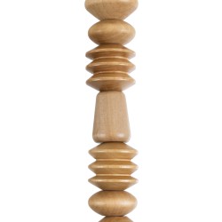 BEADS 00697 Vintage Κρεμαστό Φωτιστικό Οροφής με Ντουί 1 x E27 AC 220-240V IP20 - Μπεζ - Μ5 x Π5 x Υ33cm