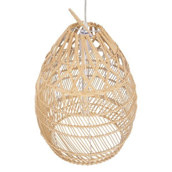TAHITI 00710 Boho Κρεμαστό Φωτιστικό Πλέγμα Μονόφωτο 1 x E27 IP20 Μπεζ Ξύλο - Μ38 x Π38 x Υ50cm TAHITI 00710 Boho Κρεμαστό Φωτιστικό Πλέγμα Μονόφωτο 1 x E27 IP20 Μπεζ Ξύλο - Μ38 x Π38 x Υ50cm