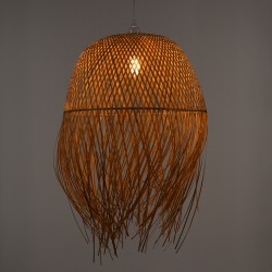 MANILA 00713 Boho Κρεμαστό Φωτιστικό Οροφής με Ντουί 1 x E27 AC 220-240V IP20 - Μπεζ - Μ50 x Π50 x Υ70cm