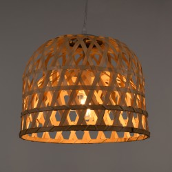 MANGEA 00715 Boho Κρεμαστό Φωτιστικό Οροφής με Ντουί 1 x E27 AC 220-240V IP20 - Μπεζ - Μ35 x Π35 x Υ22cm