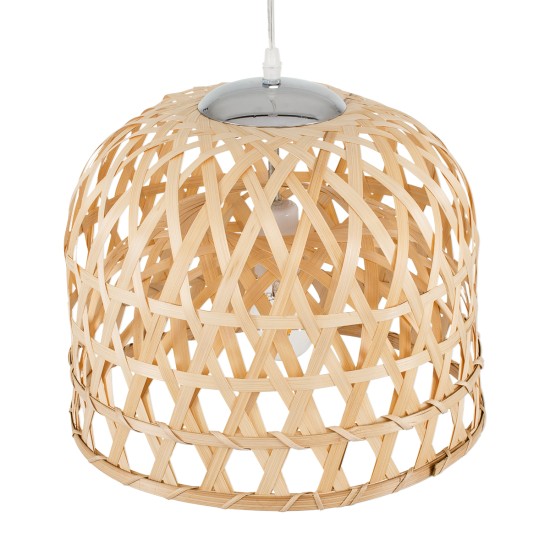 MANGEA 00715 Boho Κρεμαστό Φωτιστικό Πλέγμα Μονόφωτο 1 x E27 IP20 Μπεζ Ξύλο - Μ35 x Π35 x Υ22cm MANGEA 00715 Boho Κρεμαστό Φωτιστικό Πλέγμα Μονόφωτο 1 x E27 IP20 Μπεζ Ξύλο - Μ35 x Π35 x Υ22cm