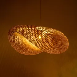 MEXICO 00721 Boho Κρεμαστό Φωτιστικό Οροφής με Ντουί 1 x E27 AC 220-240V IP20 - Μπεζ - Μ100 x Π80 x Υ35cm