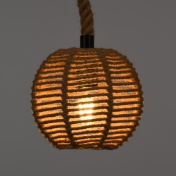 MANDALA 00730 Boho Κρεμαστό Φωτιστικό Οροφής με Ντουί 1 x E27 AC 220-240V IP20 - Μπεζ - Μ20 x Π20 x Υ20cm