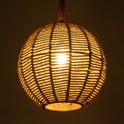 MANDALA 00731 Boho Κρεμαστό Φωτιστικό Οροφής με Ντουί 1 x E27 AC 220-240V IP20 - Μπεζ - Μ30 x Π30 x Y30cm