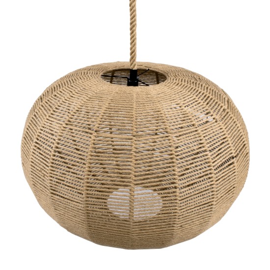 MANDALA 00732 Boho Κρεμαστό Φωτιστικό Πλέγμα Μονόφωτο 1 x E27 IP20 Μπεζ Σχοινί - Μ80 x Π80 x Υ60cm MANDALA 00732 Boho Κρεμαστό Φωτιστικό Πλέγμα Μονόφωτο 1 x E27 IP20 Μπεζ Σχοινί - Μ80 x Π80 x Υ60cm