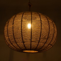 MANDALA 00732 Boho Κρεμαστό Φωτιστικό Οροφής με Ντουί 1 x E27 AC 220-240V IP20 - Μπεζ - Μ80 x Π80 x Υ60cm