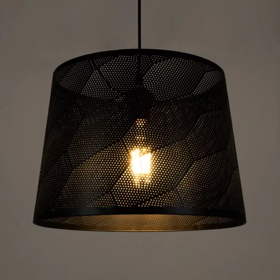 SPARKLE 00733 Μοντέρνο Κρεμαστό Φωτιστικό Οροφής με Ντουί 1 x E27 AC 220-240V IP20 - Μαύρο - Μ35 x Π35 x Υ26cm