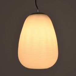 FREYA 00745 Μοντέρνο Κρεμαστό Φωτιστικό Οροφής με Ντουί 1 x E27 AC 220-240V IP20 - Λευκό & Ασημί - Μ24 x Π24 x Υ35cm