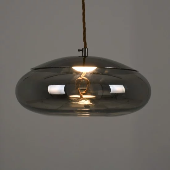 AXTON 00751 Μοντέρνο Κρεμαστό Φωτιστικό Οροφής LED 5W 500lm 180° AC 220-240V IP20 Θερμό Λευκό 2700K - Sanan SMD Chip - Μαύρο & Μαύρο Φιμέ - Μ30 x Π30 x Υ15cm - 2 Xρόνια Εγγύηση