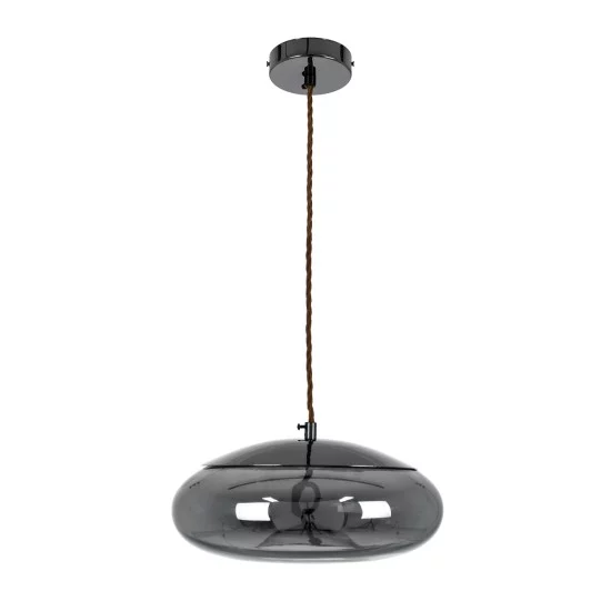 AXTON 00751 Μοντέρνο Κρεμαστό Φωτιστικό Οροφής LED 5W 500lm 180° AC 220-240V IP20 Θερμό Λευκό 2700K - Sanan SMD Chip - Μαύρο & Μαύρο Φιμέ - Μ30 x Π30 x Υ15cm - 2 Xρόνια Εγγύηση