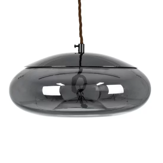 AXTON 00751 Μοντέρνο Κρεμαστό Φωτιστικό Οροφής LED 5W 500lm 180° AC 220-240V IP20 Θερμό Λευκό 2700K - Sanan SMD Chip - Μαύρο & Μαύρο Φιμέ - Μ30 x Π30 x Υ15cm - 2 Xρόνια Εγγύηση