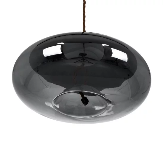 AXTON 00751 Μοντέρνο Κρεμαστό Φωτιστικό Οροφής LED 5W 500lm 180° AC 220-240V IP20 Θερμό Λευκό 2700K - Sanan SMD Chip - Μαύρο & Μαύρο Φιμέ - Μ30 x Π30 x Υ15cm - 2 Xρόνια Εγγύηση