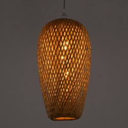 SAN TROPEZ 00764 Boho Κρεμαστό Φωτιστικό Οροφής με Ντουί 1 x E27 AC 220-240V IP20 - Μπεζ - Μ19 x Π19 x Υ42cm