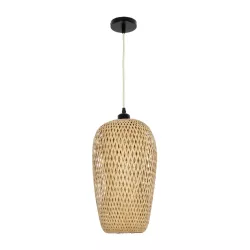 SAN TROPEZ 00764 Boho Κρεμαστό Φωτιστικό Οροφής με Ντουί 1 x E27 AC 220-240V IP20 - Μπεζ - Μ19 x Π19 x Υ42cm