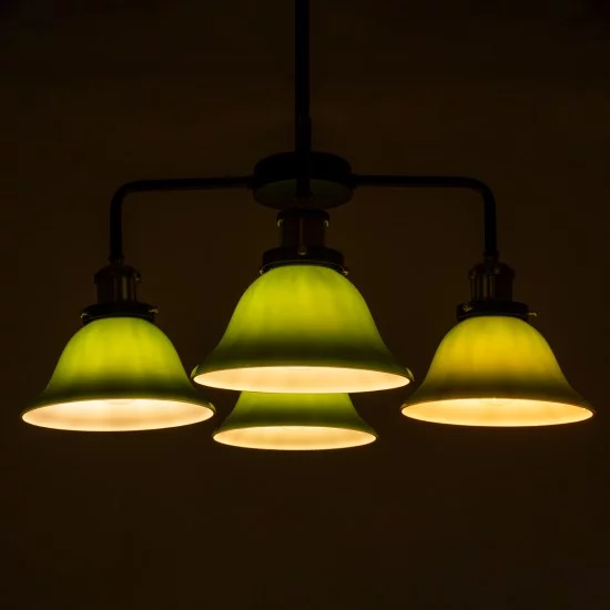 LIBRARY 00769 Vintage Φωτιστικό Οροφής με Ντουί 4 x E27 AC 220-240V IP20 - Πολύχρωμο - Μ57 x Π57 x Υ90cm