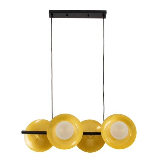 JOLIET 00782 Μοντέρνο Κρεμαστό Φωτιστικό Οροφής με Ντουί 4 x G9 AC 220-240V IP20 - Μαύρο & Χρυσό - Μ65 x Π28 x Υ20cm